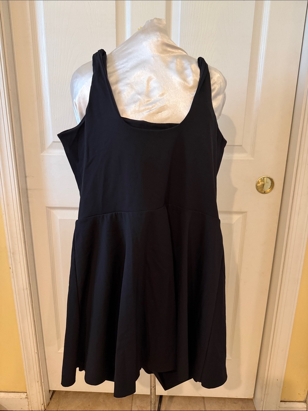 SPANX Black Mini Dress with Square Neck & Attached Shorts (sz -XL) - Picture 3 of 4